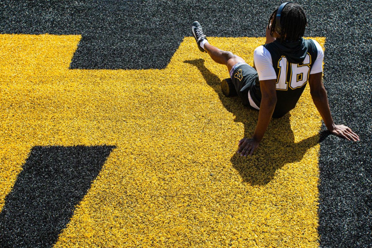 Freshman wide receiver Alex Sanchez warming up for the game against Oregon State at Kidd Brewer Stadium on Oct 4.