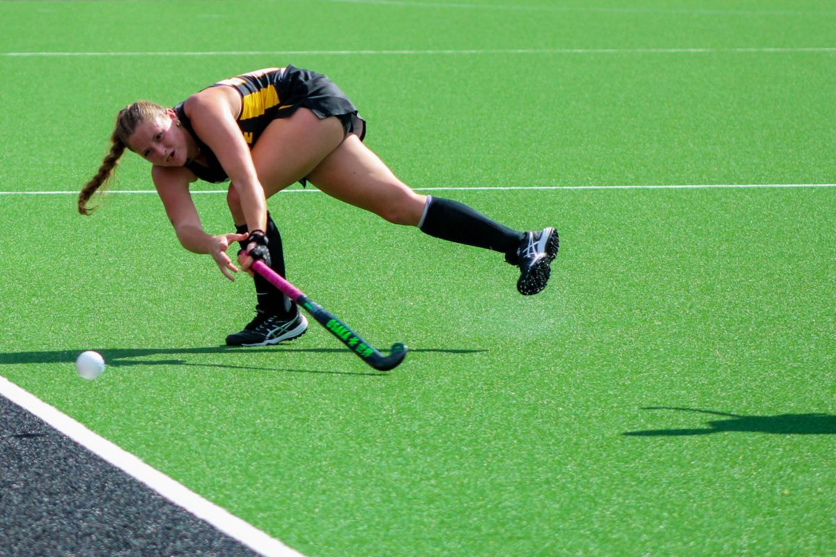  App State senior midfielder Samantha Connors attempts to save the ball during a game against Ohio at Dr. Jan C. Watson Field on Sept.19. 
