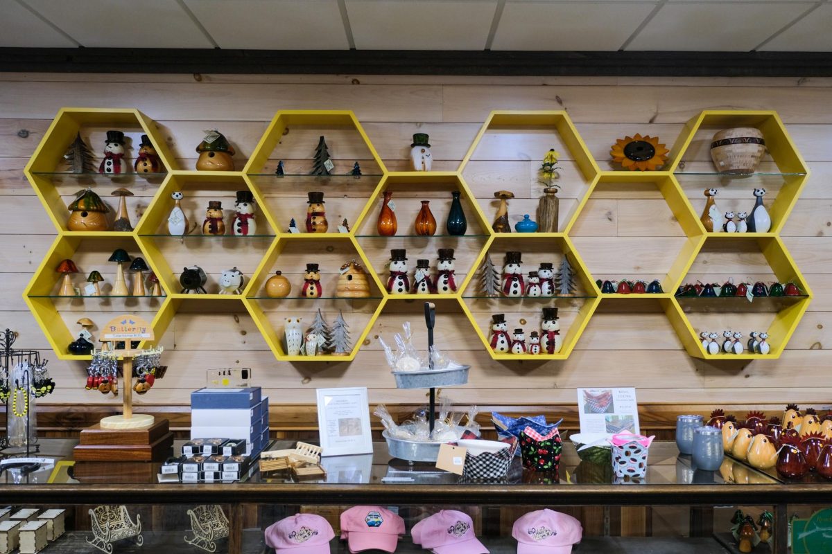 One of the displays in the Hidden Happiness Bee Farm store in Deep Gap on Sept. 21.