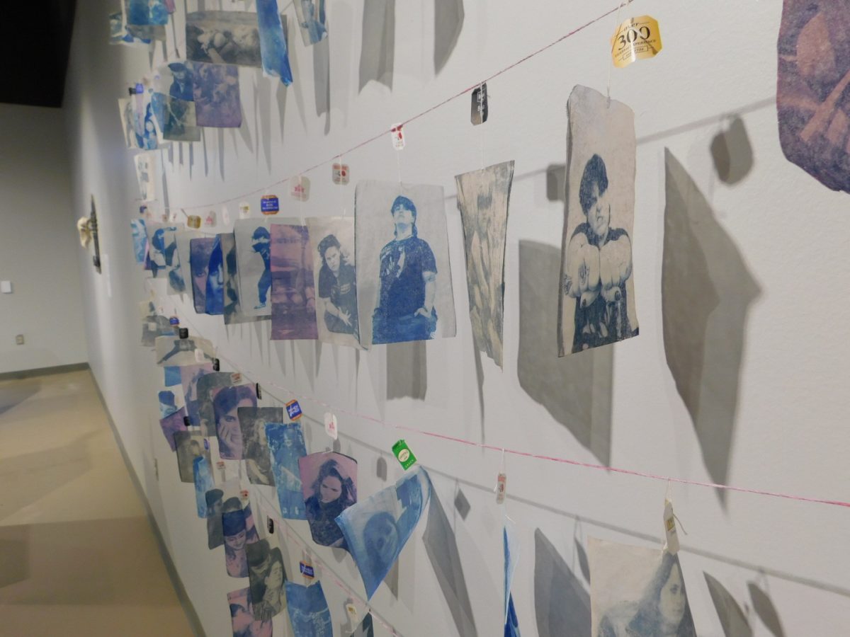 Queer artists are represented through toned cyanotype on teabags in Devon Richter’s senior art piece titled “T4Tea.”