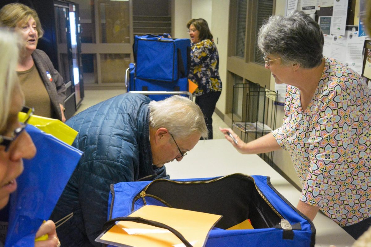 Bags of votes roll into the Watauga County Courthouse in Boone on Nov. 4.
