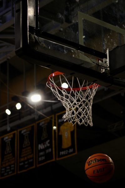 A basket getting made before being received by North Carolina Central players in the Convocation Center on Nov. 9.
