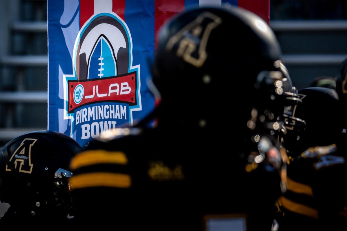 App State players take the field at the JLab Birmingham Bowl at Protective Stadium on Dec. 29. 