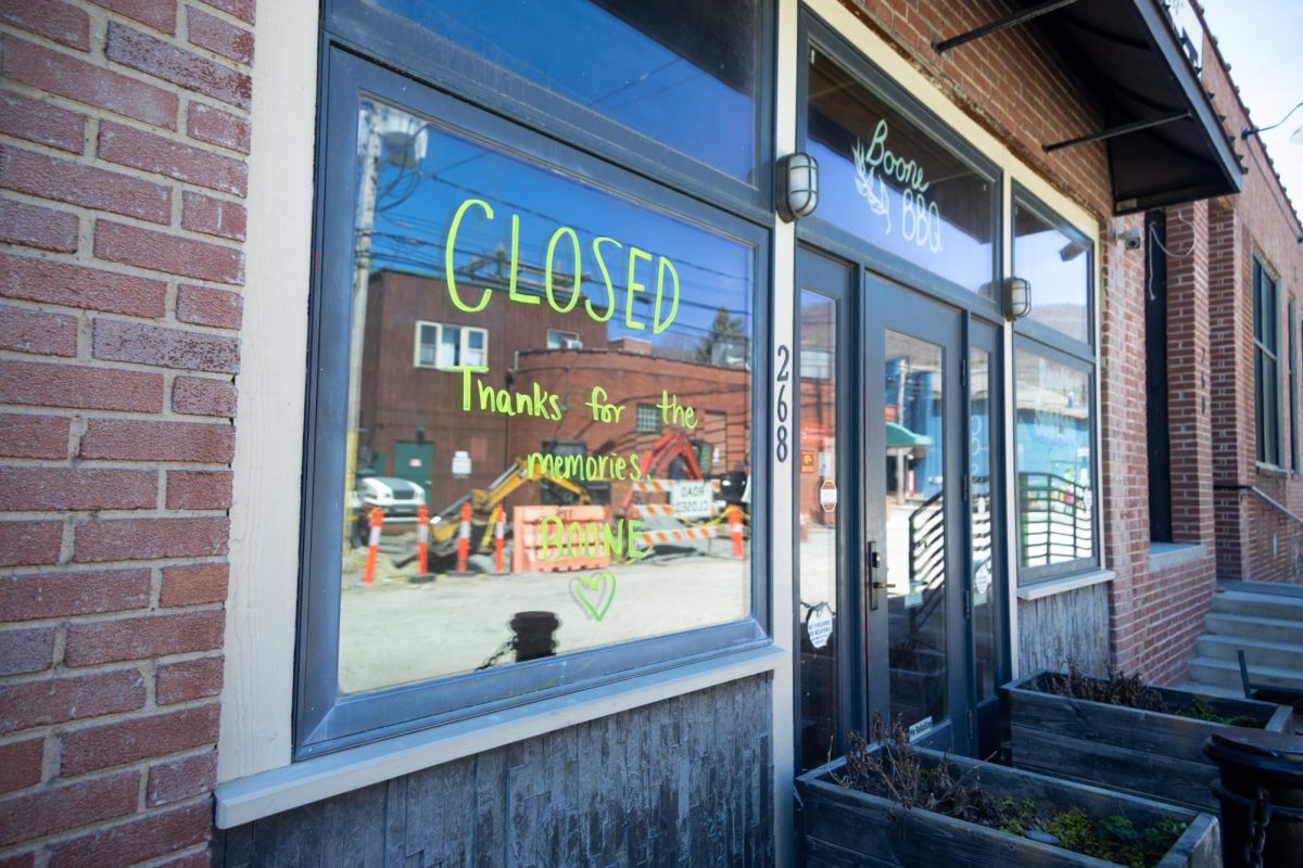 Howard Station bids Boone farewell with a message that reads “Thanks for the memories BOONE” on March 29. Howard Station opened in 2019.