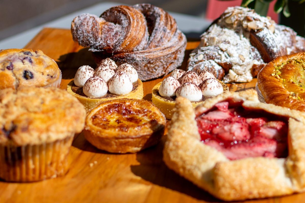 An assortment of baked goods sits outside of Stick Boy Bread Co. on March 6.
