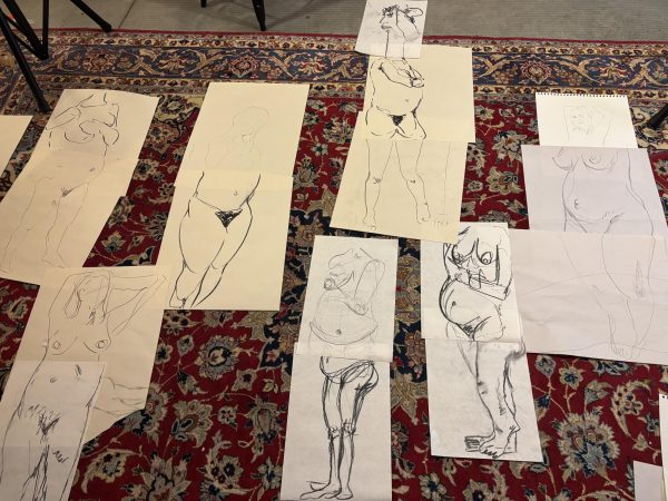 A night of Figure drawing at Huzzah Books
