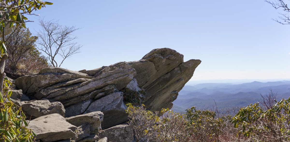A rock formation on Rough Ridge Lookout on March 9.